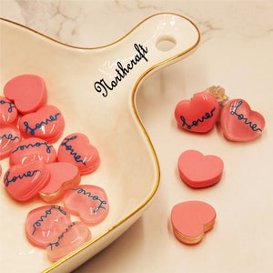 Cabochon cuore d'amore/Cabochon cuore solido/Cabochon cuore trasparente/Cabochon amante/Cabochon coppia/Cabochon in resina
