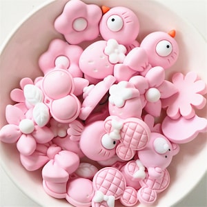 Oiseau ours joyeux fleur arc résine dessin animé Simulation faux aliments pour bijoux à bricoler soi-même faisant artisanat poupées miniatures accessoires