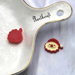 Cabochões de cabeça de Papai Noel | Cabochões de Papai Noel | Cabochões de Natal | cabochões de resina