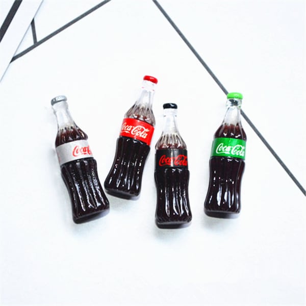 5/10/20/50pcs Harz Miniatur 3D Coca Cola Flasche Cabochon Fee Garten Dekoration DIY Zubehör Scrapbooking Handwerk