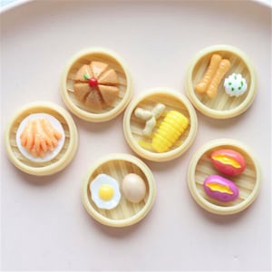 5/10/20pcs Resina patata dolce in camicia uovo fritto ritorto pasta ritorta bastone cabochon scrapbook kawaii abbellimenti fai-da-te accessori