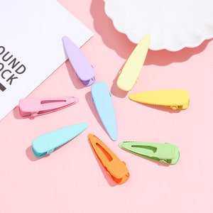 Macaron-colored Hair Clip Set  Waterdrop Side Clip DIY Material Kit for Handmade Cream Glue Accessories with Resin Components