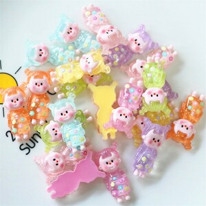 Girl in a dress Resin Cartoon Simulation Fake Food For DIY Jewelry Making Crafts Miniature Dolls Accessories