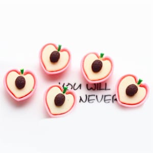 5/10/20 pièces Résine fruit pêche cabochon scrapbook kawaii DIY embellissements accessoires