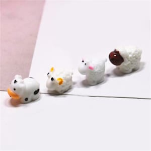 5/10/20pcs Resin duck cow whale sheep  cabochon scrapbook kawaii DIY embellishments accessories