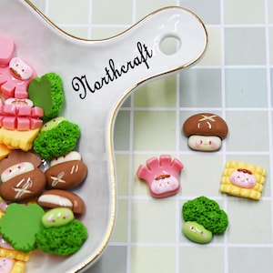 Eintopf Cabochons |Pilz Cabochons| Brokkoli Cabochons |Mais Cabochons |Schinken Wurst Cabochons |Resin Cabochons