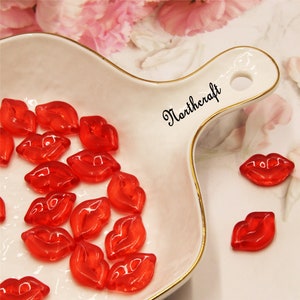 Cabochon a labbra trasparenti/Cabochon d'amore/Cabochon a labbra/Cabochon amante/Cabochon bacio/Cabochon in resina/Cabochon acrilici
