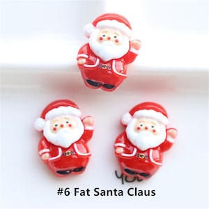 Cabochões de Papai Noel | cabochões de natal | cabochões de natal em resina