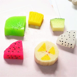 5/10/20/50pcs Resin Cabochon Accessori fetta Frutta Abbellimenti Resina Forniture artigianali per la decorazione della custodia del telefono