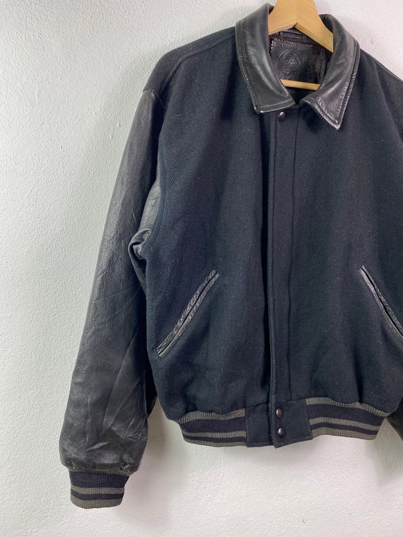 Vintage Golden Bear Varsity Jacket Wool Leather Sleev… - Gem
