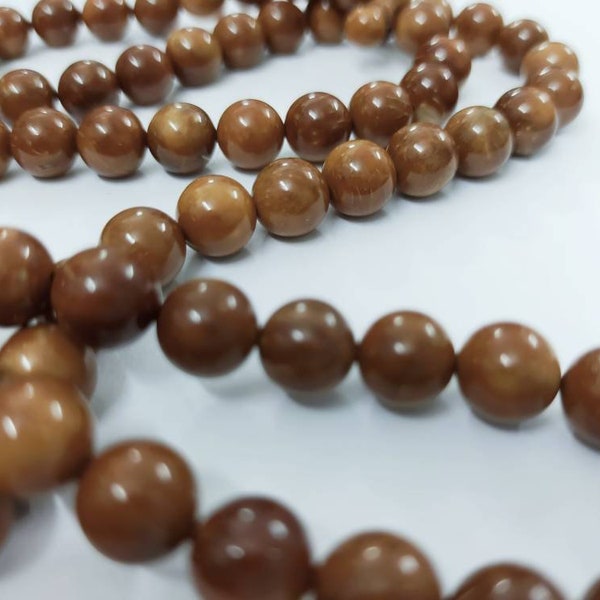 Islamic Kokka Wood Tasbih 99, Muslim Prayer Beads, Misbaha, Coca Tasbih, Koka Tasbeeh, Light Brown, Dark Brown, 8mm