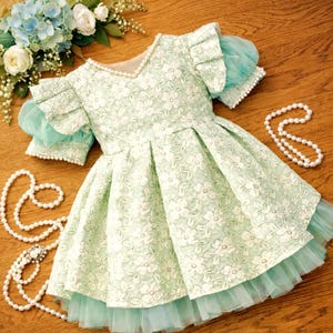Puff Sleeve Mint Green Dress - Etsy