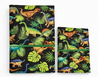 Lavagna da viaggio pieghevole con stampa di dinosauri per bambini/riutilizzabile, tappetino per attività in gesso leggero