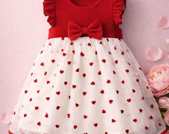 Red Heart Tulle Dress - Valentine's Day Outfit
