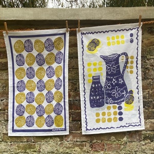 Jug & Bottle print 2 pack Tea Towel