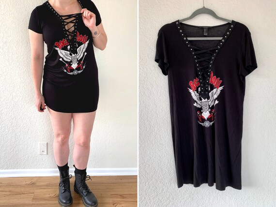 Vintage Oversized Tshirt Dress, 90s Tshirt, Lace U