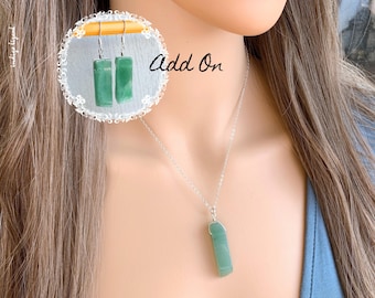 Aventurijn kristallen ketting sterlingzilver, gouden vulling handgemaakte groene edelsteen hanger ketting, geluksbedelketting voor haar BESTSELLER