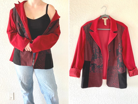 Vintage Oversized Blazer, 90s Oversized Jacket, Pa