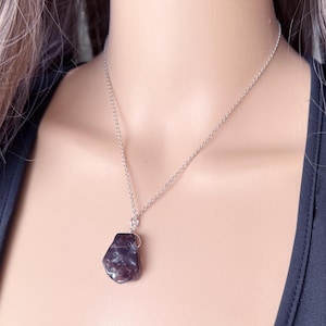 RAW Smoky Quartz Pendant Necklace Rock Crystal Jewelry Silver or Gold Chain, Handmade Gemstone Necklace, Protection Stone Necklace Gifts