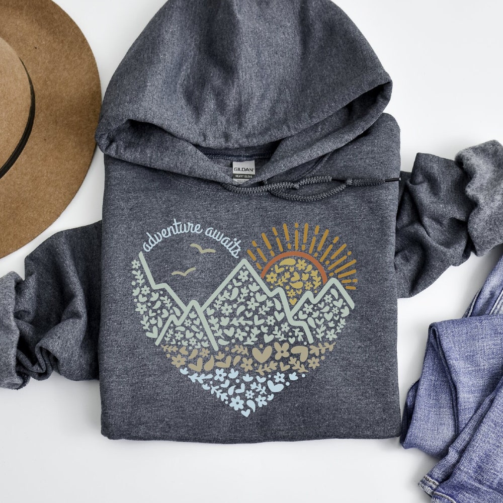 Camping Sweatshirt Adventure Hoodie, Adventure Awaits Hoodie, Camping Hoodie, Hiking Hoodie, Nature Lover Gift, Wanderlust Sweatshirt, Explore More Hoodie Adventure Awaits Tee Gifts For Day Shirthome