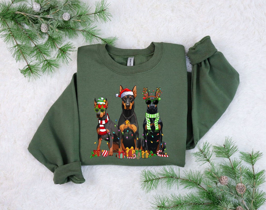 Christmas Doberman Sweater, Doberman Christmas Shirt, Dog Lover Gift