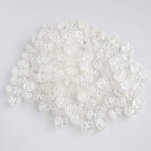 282pcs Christmas 4mm*7mm Round Letter Beads For Jewelry Making +