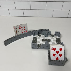 3 piece hand painted canasta set