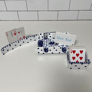 Hand painted 3 piece canasta set
