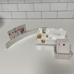 Hand painted canasta set