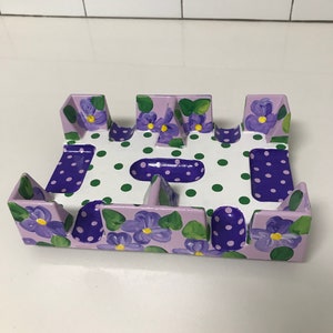 Handpainted revolving canasta tray