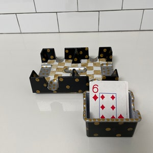 2piece hand painted canasta set