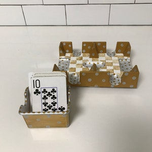 2 piece hand painted canasta set