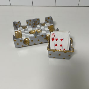 2 Stück handbemaltes Canasta Set