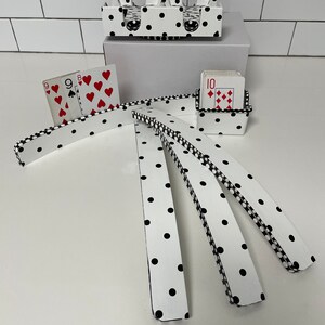 6 piece hand painted canasta set