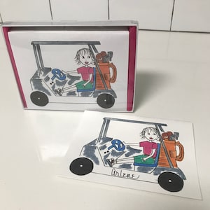 Ladies golf note cards