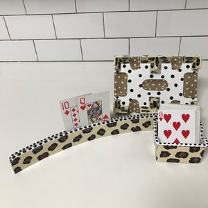 3 piece hand painted canasta set