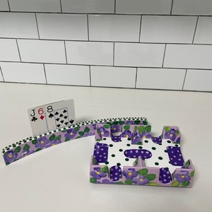 2piece hand painted canasta set