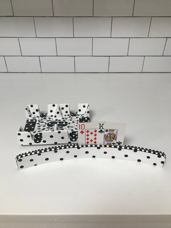 Canasta Tray and Card Holder Set Etsy