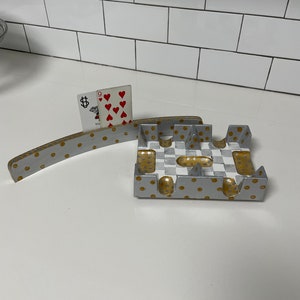 2 piece hand painted canasta set