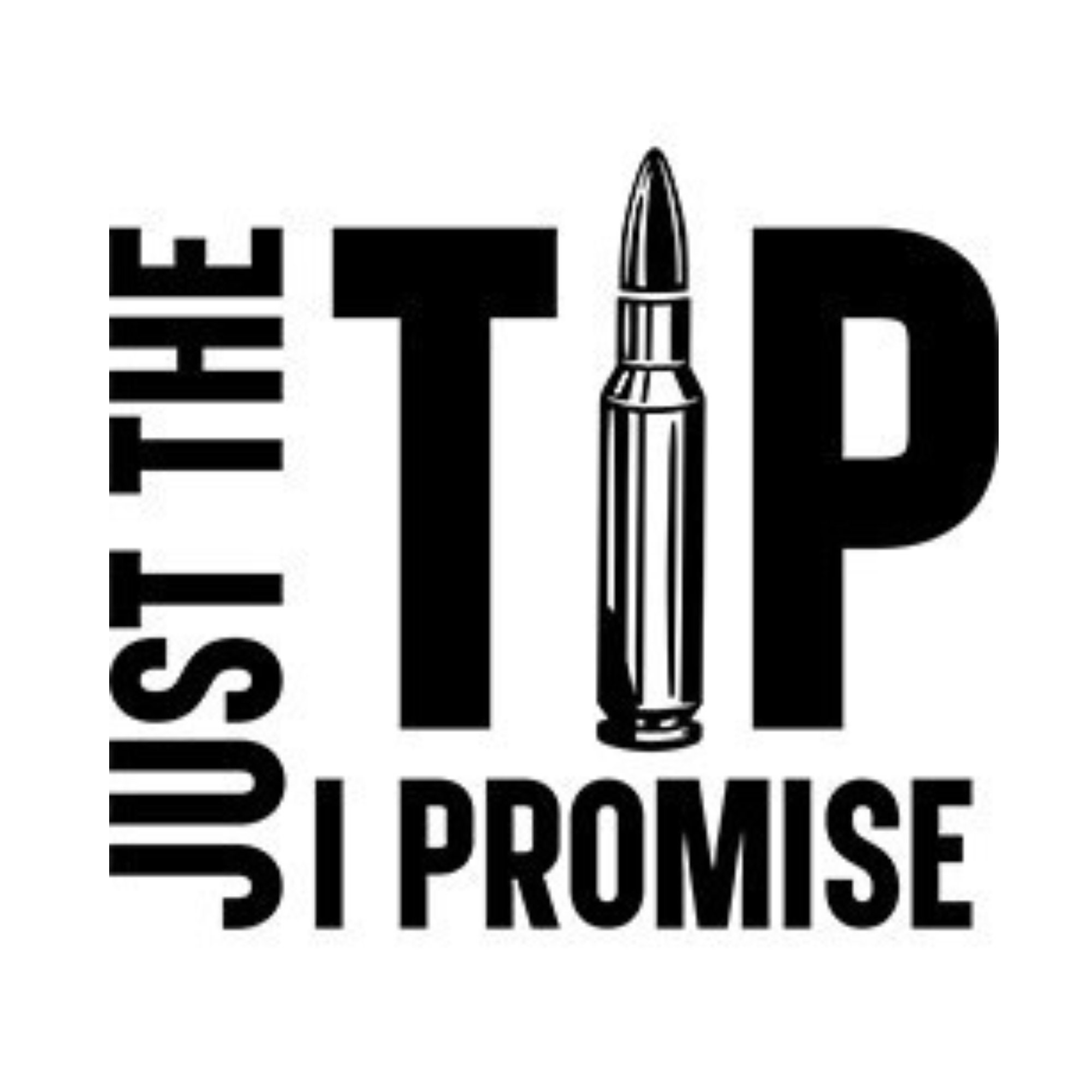 Autocollant Vinyle Voiture 'Just The Tip' - Humour Décalé, 9 Cm