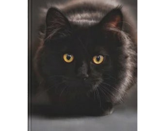 Schwarze Katze Journal, Katzen Journal, Schreib Journal, Tagebuch, Hardcover Journal,