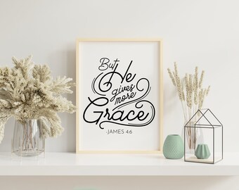 Bible Verse Art, Modern Farmhouse Style Print, Inspiring Print, Wall Art Quote, Typography Print, Hand Lettering, Scripture Wall Art, Decor