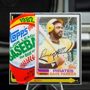 Dave Parker "The Cobra" klassieke kaarttegelonderzetter - Pittsburgh Pirates - 1982 Topps Baseball - 1/10