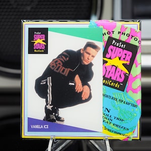Vanilla Ice Classic Card Tile Coaster -  1991 Pro Set Super Stars MusiCards - 1/OE