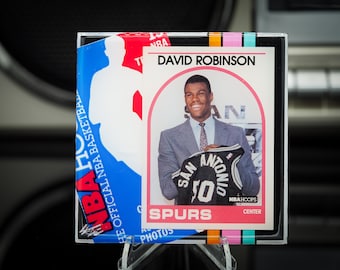 David Robinson Rookie Classic Card Tile Coaster - San Antonio Spurs - 1989 Hoops Basketball - 1/OE