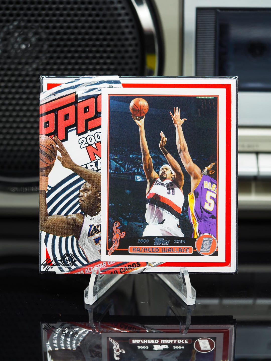Rasheed Wallace Classic Card Tile Coaster - Portland Trailblazers ...