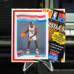 Porta-copos de azulejos de cartão clássico Michael Jordan - Chicago Bulls - 1991 NBA Hoops McDonalds - 1/OE