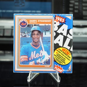 Darryl Strawberry Classic Card Tile Coaster - New York Mets -  1985 Fleer Baseball - 1/OE