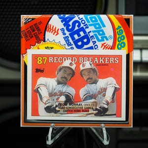エディ・マレー レコードブレーカーズ ERROR クラシック カード タイル コースター - ボルチモア オリオールズ - 1988 Topps ベースボール - 1/OE