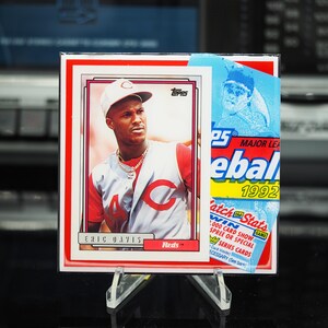 Eric Davis Classic Card Tile Coaster - Cincinnati Reds -  1992 Topps Baseball - 1/OE